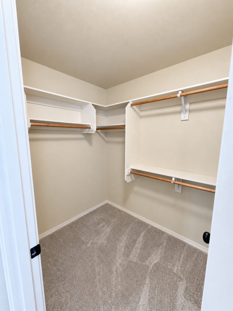 Walk-in master closet