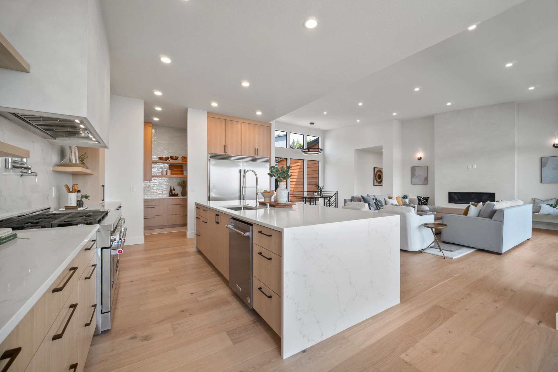 Kitchen with stainless appliances